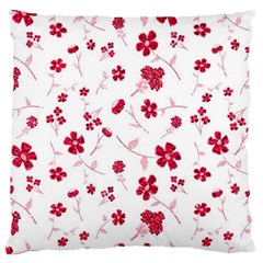 Sweet Shiny Floral Red Standard Flano Cushion Case (two Sides) by ImpressiveMoments