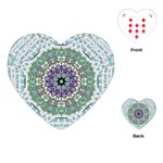 Hearts In A Decorative Star Flower Mandala Playing Cards (Heart)  Front