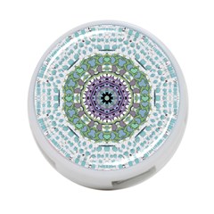 Hearts In A Decorative Star Flower Mandala 4-port Usb Hub (one Side) by pepitasart