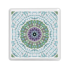 Hearts In A Decorative Star Flower Mandala Memory Card Reader (square)  by pepitasart