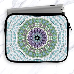 Hearts In A Decorative Star Flower Mandala Apple Ipad 2/3/4 Zipper Cases by pepitasart