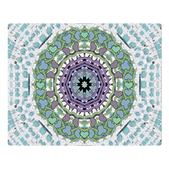 Hearts In A Decorative Star Flower Mandala Double Sided Flano Blanket (large)  by pepitasart