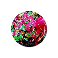 Flamingo   Child Of Dawn 9 Rubber Coaster (round)  by bestdesignintheworld