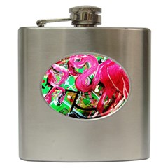 Flamingo   Child Of Dawn 9 Hip Flask (6 Oz) by bestdesignintheworld