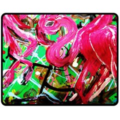 Flamingo   Child Of Dawn 9 Double Sided Fleece Blanket (medium)  by bestdesignintheworld