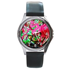 Flamingo   Child Of Dawn 9 Round Metal Watch by bestdesignintheworld