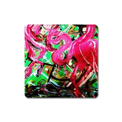 Flamingo   Child Of Dawn 9 Square Magnet by bestdesignintheworld