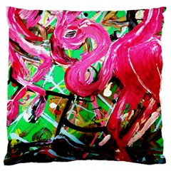 Flamingo   Child Of Dawn 9 Large Cushion Case (one Side) by bestdesignintheworld