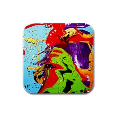 Untitled Island 5 Rubber Square Coaster (4 Pack)  by bestdesignintheworld