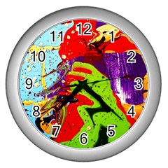 Untitled Island 5 Wall Clocks (silver)  by bestdesignintheworld