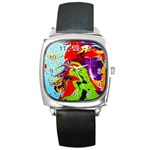 Untitled Island 5 Square Metal Watch Front