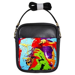 Untitled Island 5 Girls Sling Bags by bestdesignintheworld