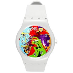 Untitled Island 5 Round Plastic Sport Watch (m) by bestdesignintheworld