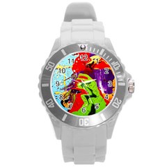 Untitled Island 5 Round Plastic Sport Watch (l) by bestdesignintheworld