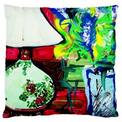 Lilack, Lamp And Curtain Window 3 Large Cushion Case (two Sides) by bestdesignintheworld