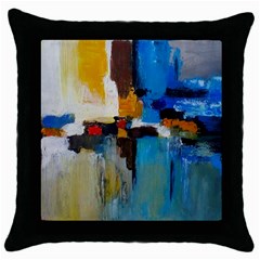 Abstract Throw Pillow Case (black)