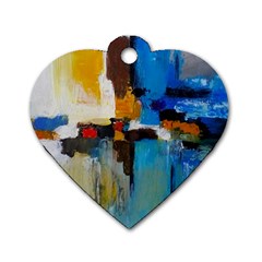 Abstract Dog Tag Heart (one Side)