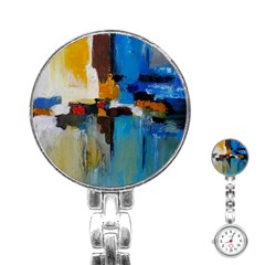 Abstract Stainless Steel Nurses Watch