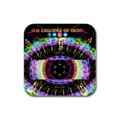 Crowned Existence Of Neon Rubber Square Coaster (4 Pack) by TheExistenceOfNeon2018