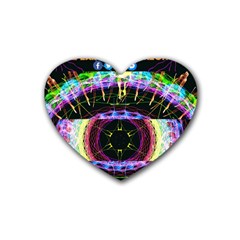 Crowned Existence Of Neon Rubber Heart Coaster (4 Pack) by TheExistenceOfNeon2018