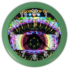 Crowned Existence Of Neon Color Wall Clock by TheExistenceOfNeon2018