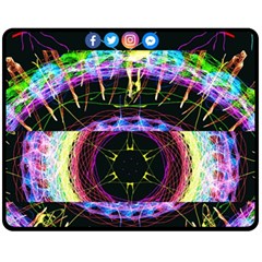 Crowned Existence Of Neon Fleece Blanket (medium) by TheExistenceOfNeon2018