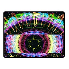 Crowned Existence Of Neon Fleece Blanket (small)