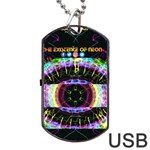 Crowned Existence Of Neon Dog Tag USB Flash (One Side) Front