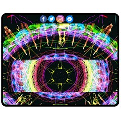 Crowned Existence Of Neon Double Sided Fleece Blanket (medium)