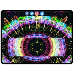 Crowned Existence Of Neon Double Sided Fleece Blanket (large) by TheExistenceOfNeon2018