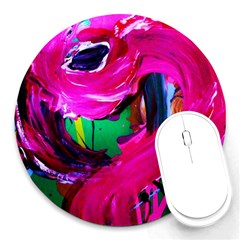 Flamingo   Child Of Dawn 8 Round Mousepads by bestdesignintheworld