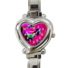 Flamingo   Child Of Dawn 8 Heart Italian Charm Watch by bestdesignintheworld