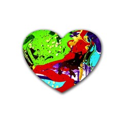 Untitled Island 4 Rubber Coaster (heart)  by bestdesignintheworld