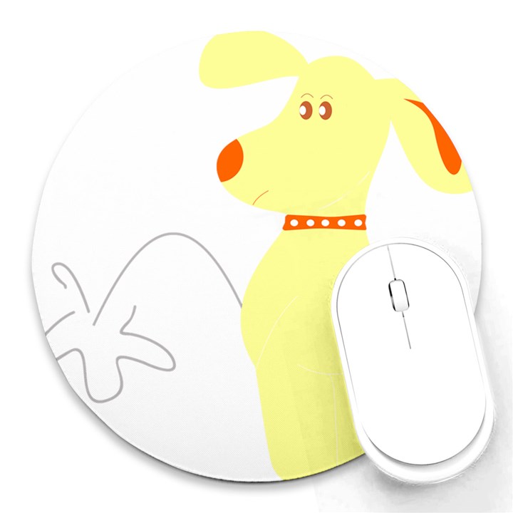 Mutt Dog Animal Domestic Vector Round Mousepads