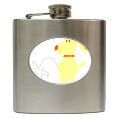 Mutt Dog Animal Domestic Vector Hip Flask (6 Oz) by Nexatart