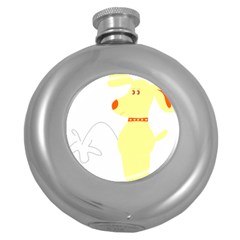 Mutt Dog Animal Domestic Vector Round Hip Flask (5 Oz) by Nexatart