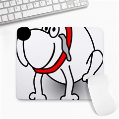 Dog Animal Pet Grin Sit Happy Large Mousepads by Nexatart