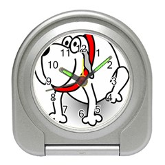 Dog Animal Pet Grin Sit Happy Travel Alarm Clocks by Nexatart