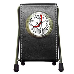 Dog Animal Pet Grin Sit Happy Pen Holder Desk Clocks by Nexatart