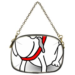 Dog Animal Pet Grin Sit Happy Chain Purses (one Side)  by Nexatart