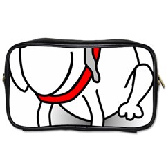 Dog Animal Pet Grin Sit Happy Toiletries Bags by Nexatart