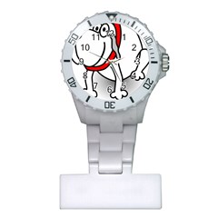 Dog Animal Pet Grin Sit Happy Plastic Nurses Watch by Nexatart