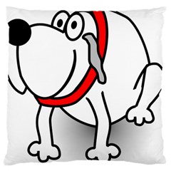 Dog Animal Pet Grin Sit Happy Standard Flano Cushion Case (one Side) by Nexatart