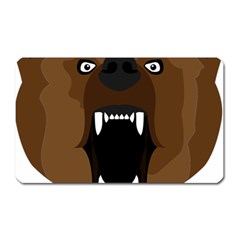 Bear Brown Set Paw Isolated Icon Magnet (rectangular) by Nexatart