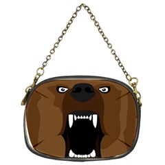 Bear Brown Set Paw Isolated Icon Chain Purses (two Sides) 