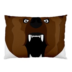 Bear Brown Set Paw Isolated Icon Pillow Case by Nexatart