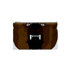 Bear Brown Set Paw Isolated Icon Cosmetic Bag (small)  by Nexatart