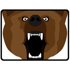 Bear Brown Set Paw Isolated Icon Fleece Blanket (large)  by Nexatart