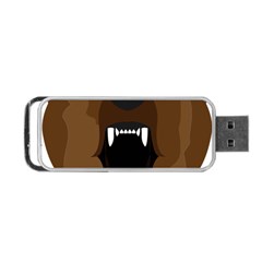 Bear Brown Set Paw Isolated Icon Portable Usb Flash (one Side) by Nexatart