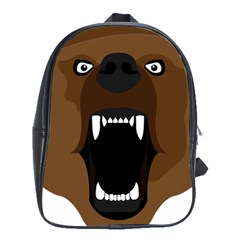 Bear Brown Set Paw Isolated Icon School Bag (xl) by Nexatart